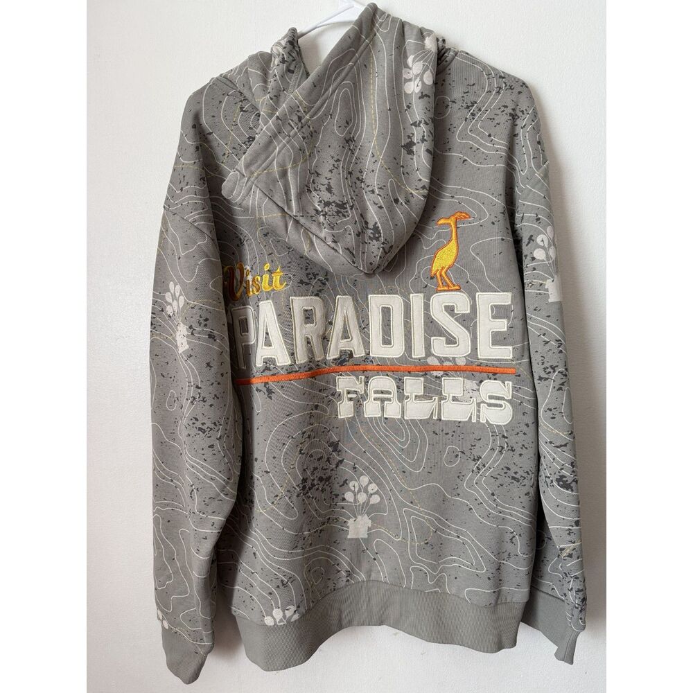 New Disney Parks Pixar UP Paradise Falls Zip Up Hoodie Adult Large